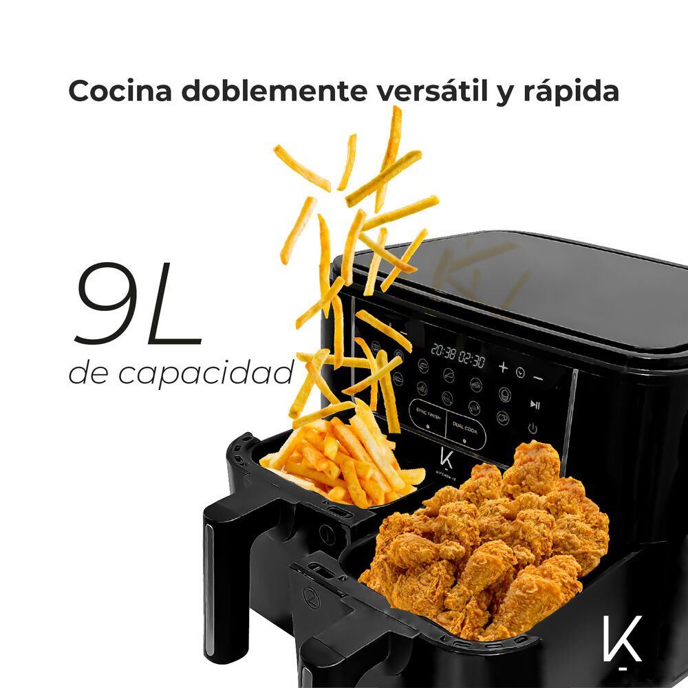 Freidora De Aire Dual Edition 9 Litros Kitchen-it image number 4.0