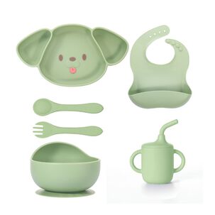 Set De Alimentación 6 Piezas Perrito Para Bebés