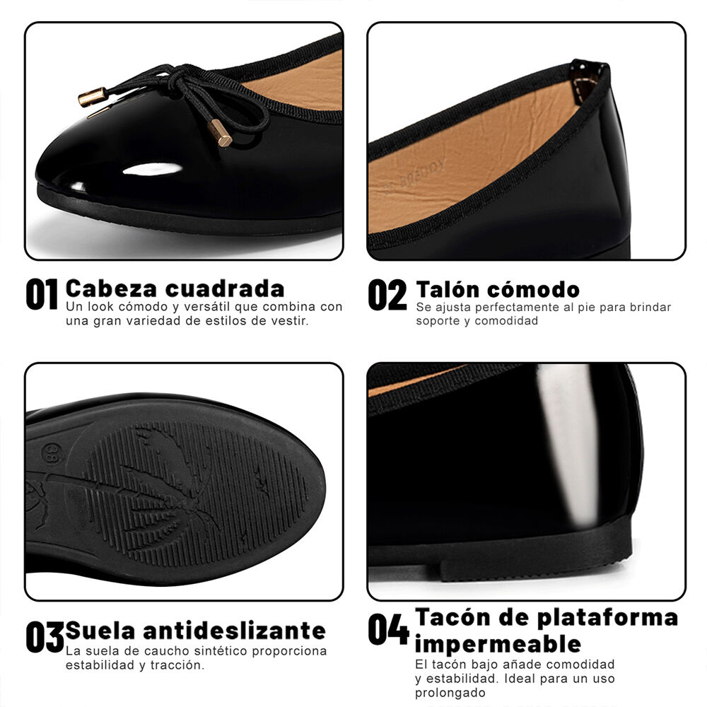 Ballerina Casual Charol Mujer Elegante Weide You506 image number 8.0