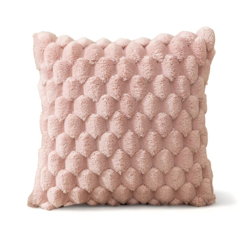 Pack De 4 Fundas Peluditas Texturizadas De Pompones Medida 45cm X 45xm Fp1-16 image number 0.0