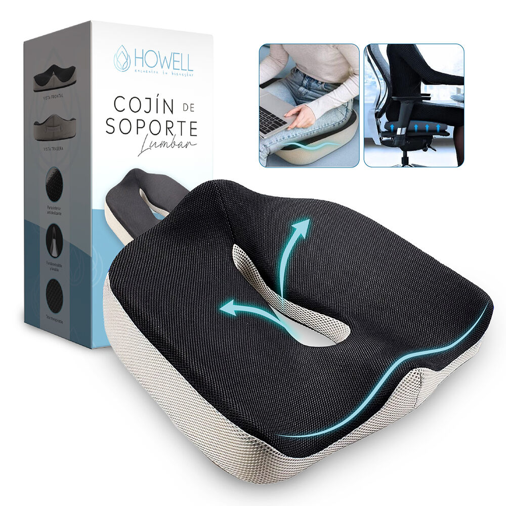 Cojín Ortopédico De Asiento Lumbar Howell Antideslizante image number 1.0