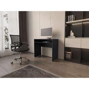 Combo Oficina New York 1 Escritorio Wengue + Silla Color Ergonomica Altura Ajustable