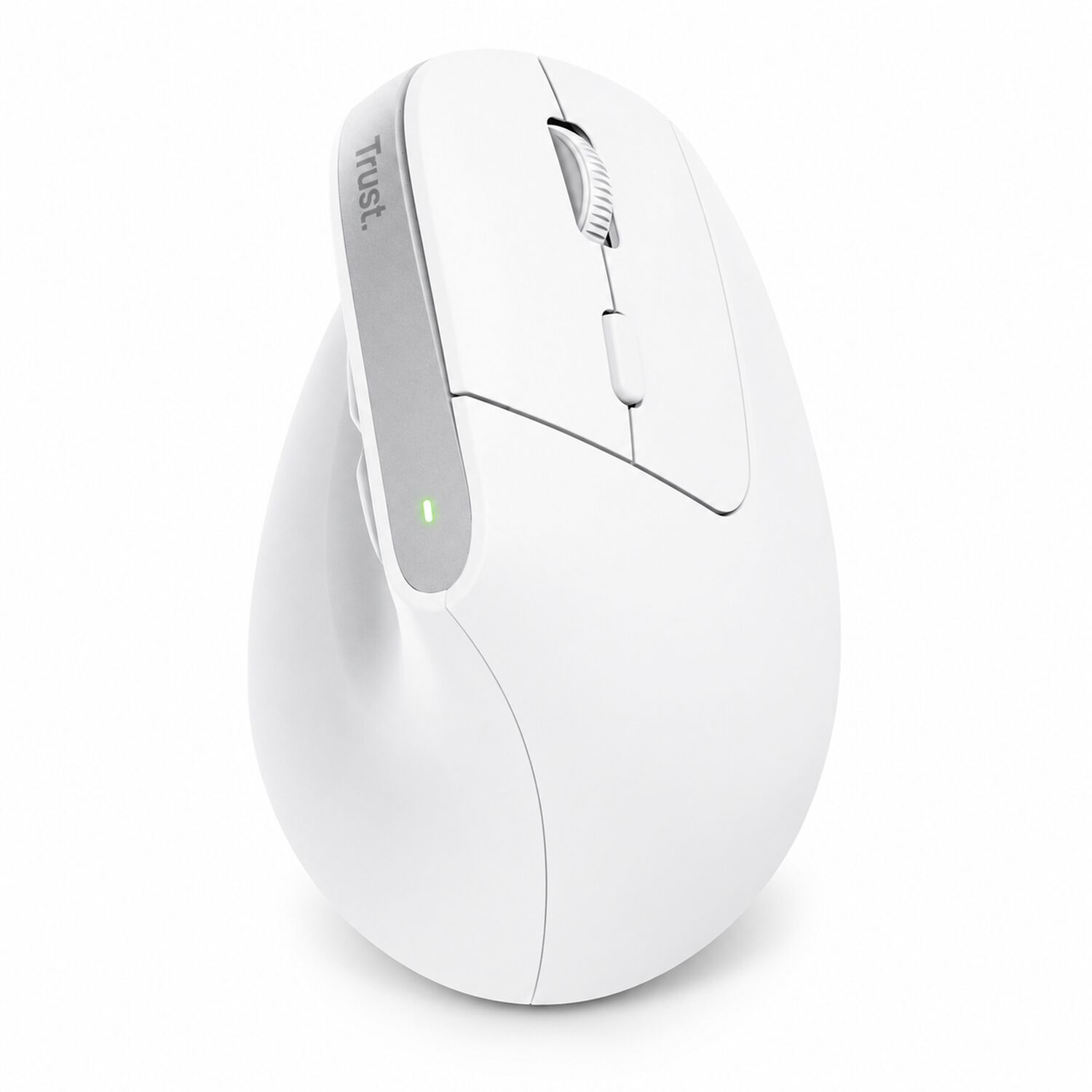 Mouse Vertical Inal&aacute;mbrico Dual Ergon&oacute;mico Trust Bayo+ White image number 0.0