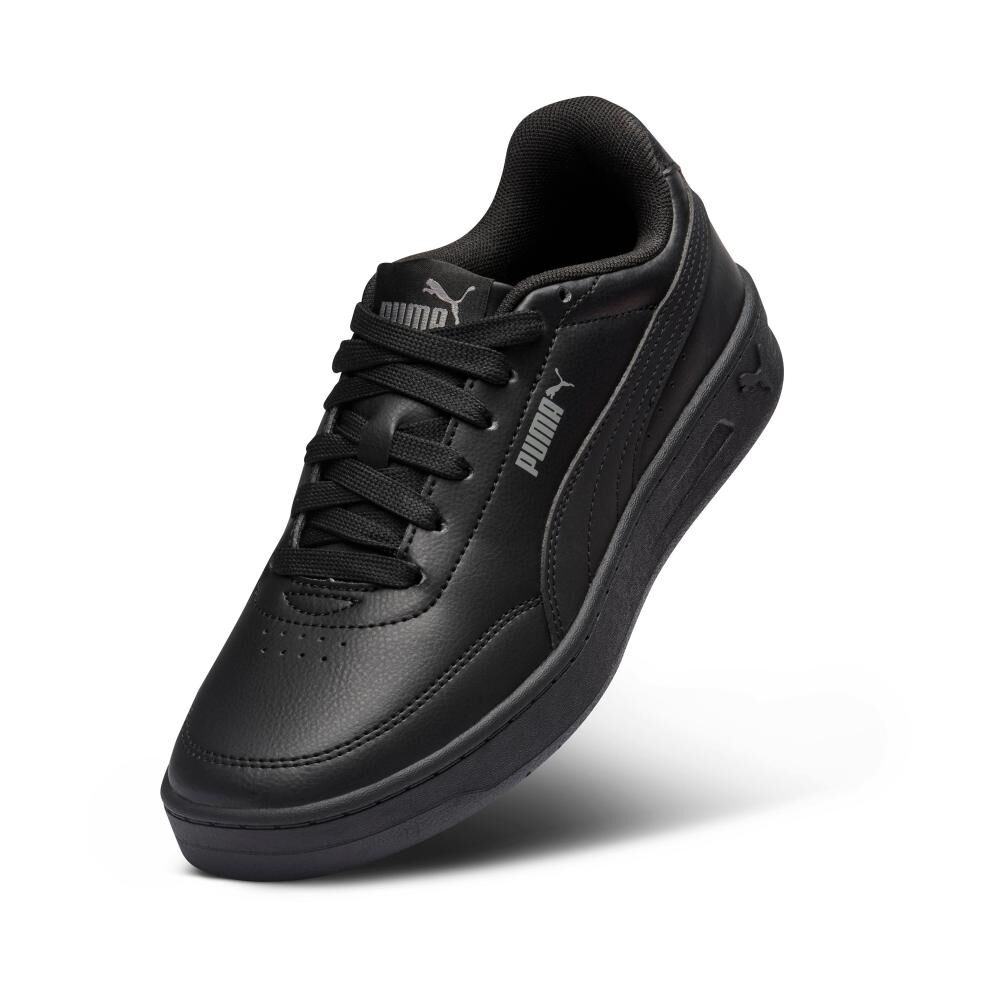 Zapatilla Escolar Unisex Puma Court Classic Clean Negro image number 4.0