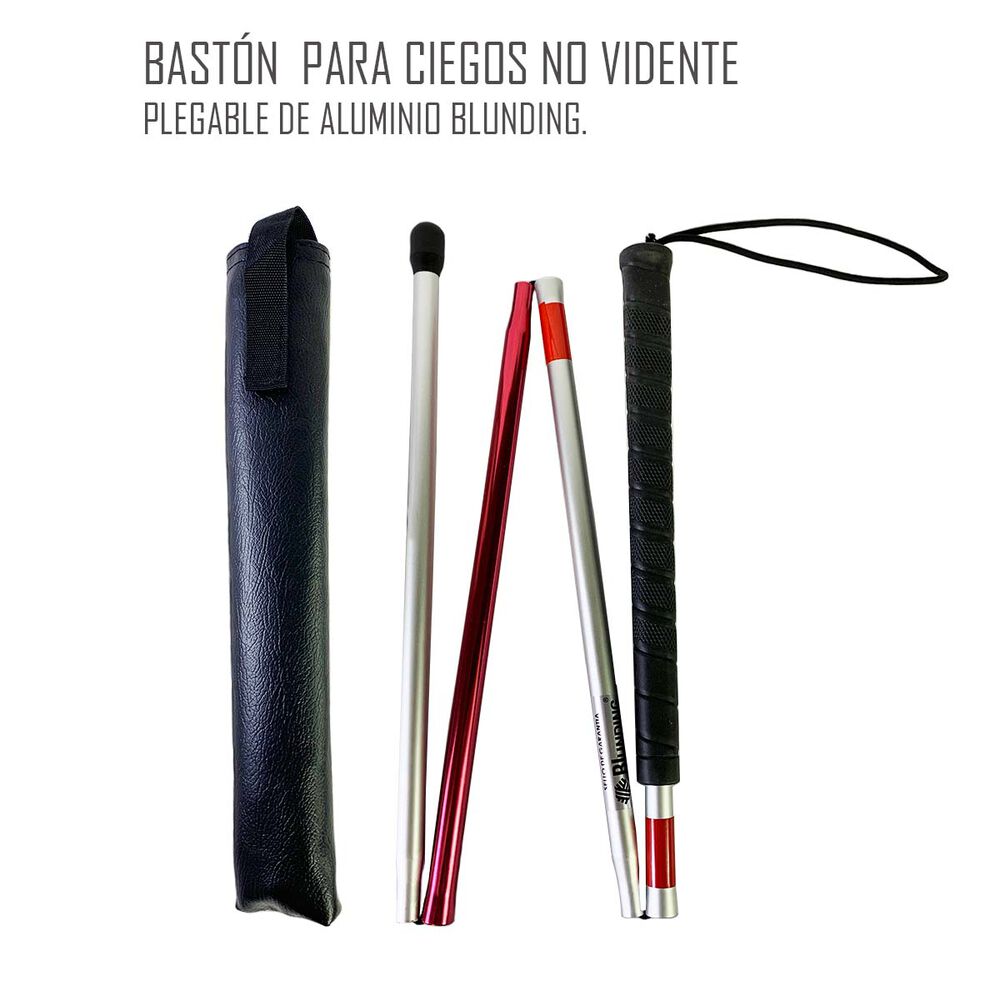 Baston Para Ciegos No Vidente Plegable De Aluminio Blunding image number 1.0