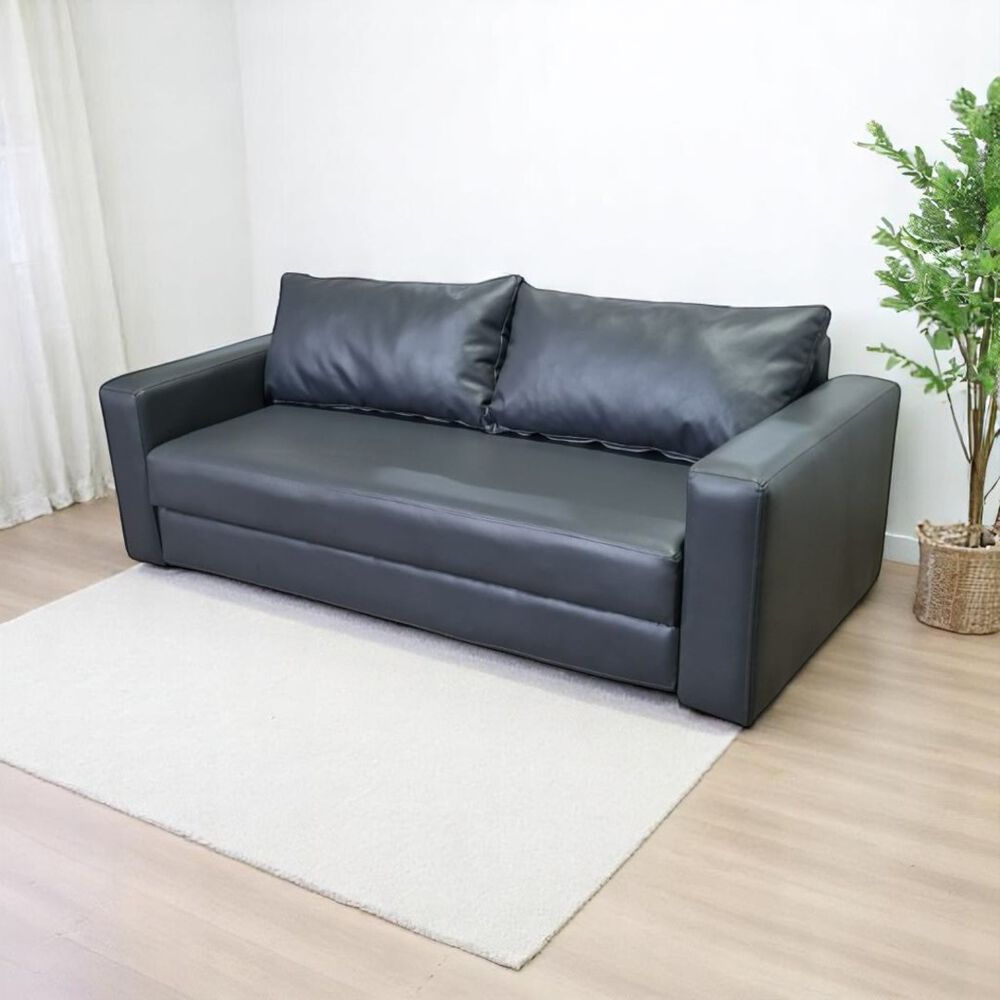 Sofa Cama Multifuncional Ecocuero Gris image number 6.0