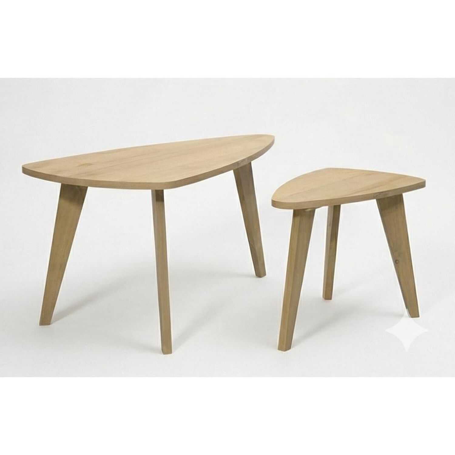 Set 2 Mesas Living Home Mobili Lund Ovalo image number 6.0