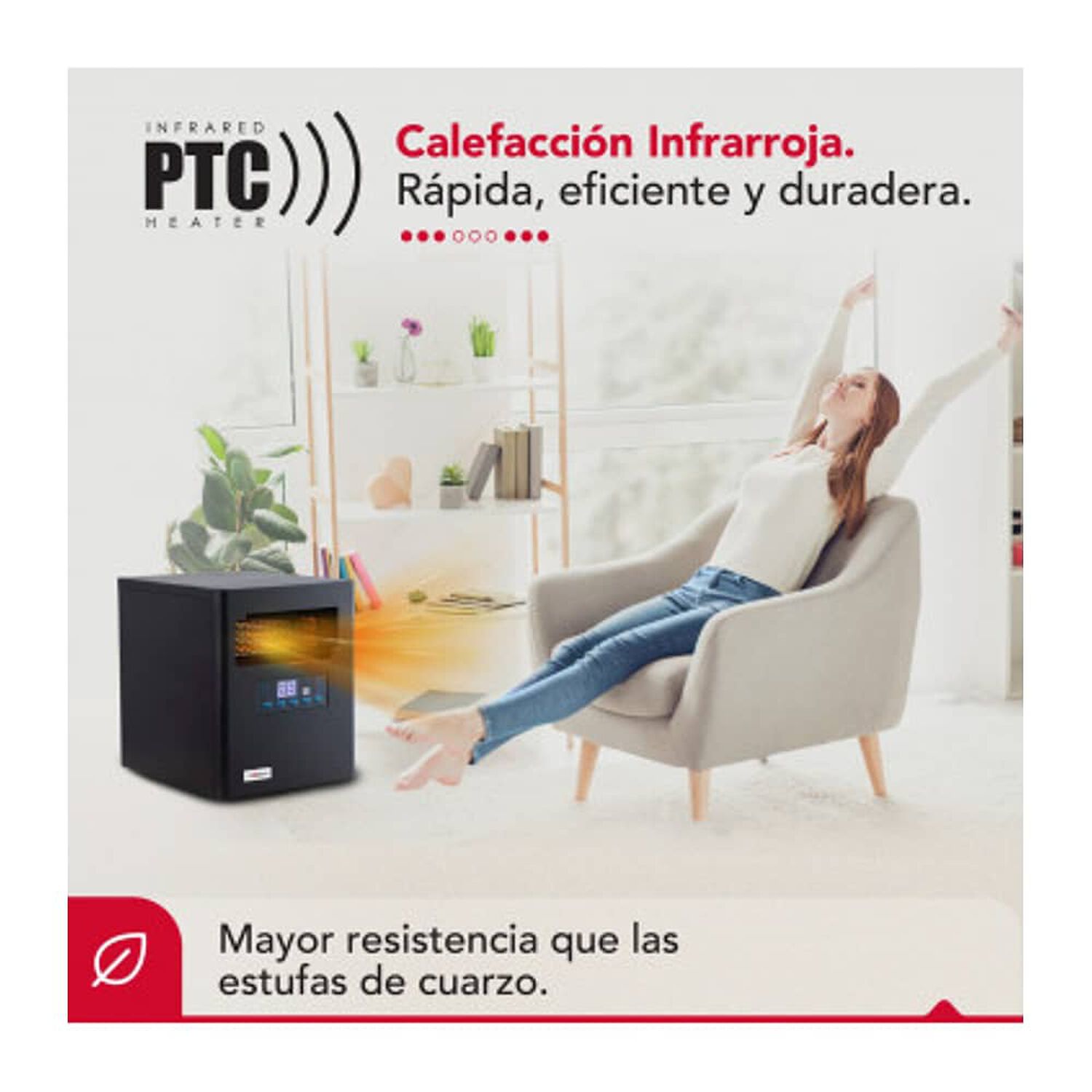 Estufa Electrica Infrarroja Thor Green 1500 Wifi image number 5.0