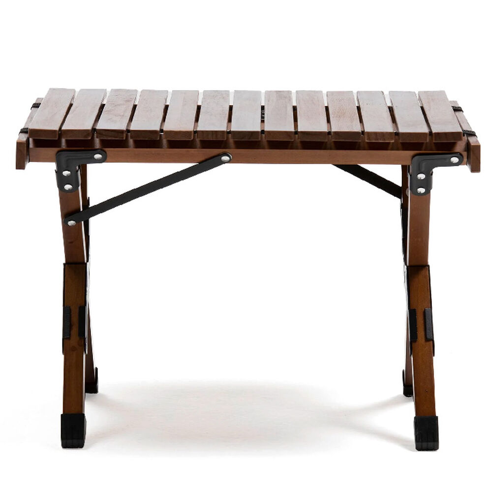 Mesa Plegable De Madera Oscura Para Camping Natural Kano image number 1.0