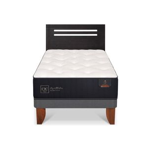 Cama Europea Cic Linea Premium / 1.5 Plazas / Base Normal + Respaldo
