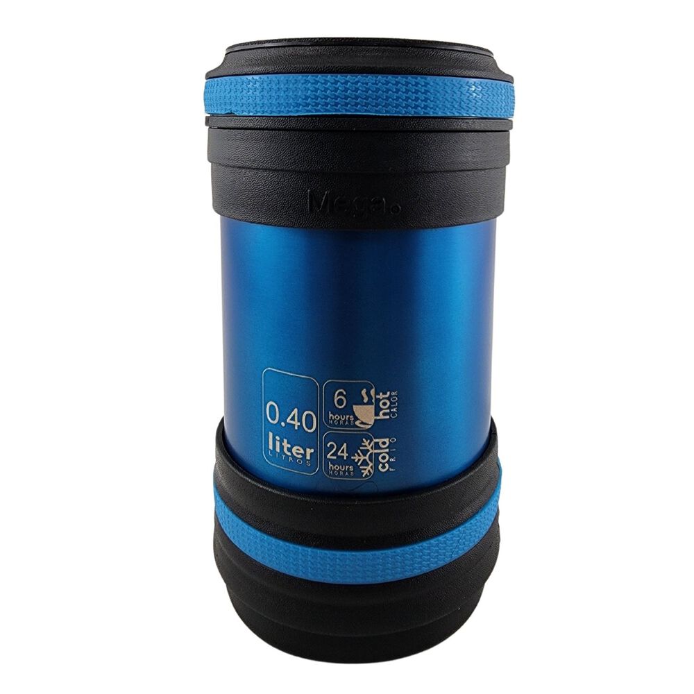 Termo Mega Maxx 400ml Comidas Metalico Acero Inoxidable Azul image number 2.0