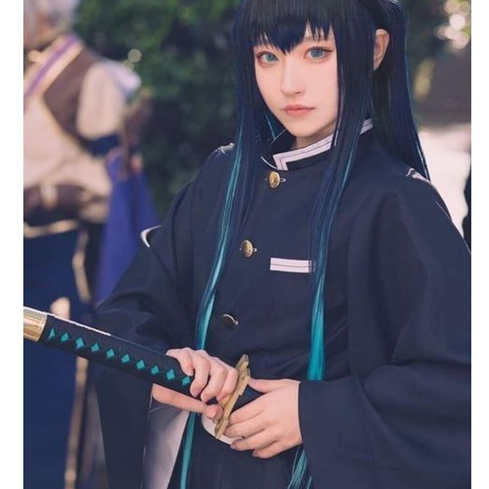 Peluca Cosplay Pilar Tokitou Muichirou Kimetsu No Yaiba image number 3.0