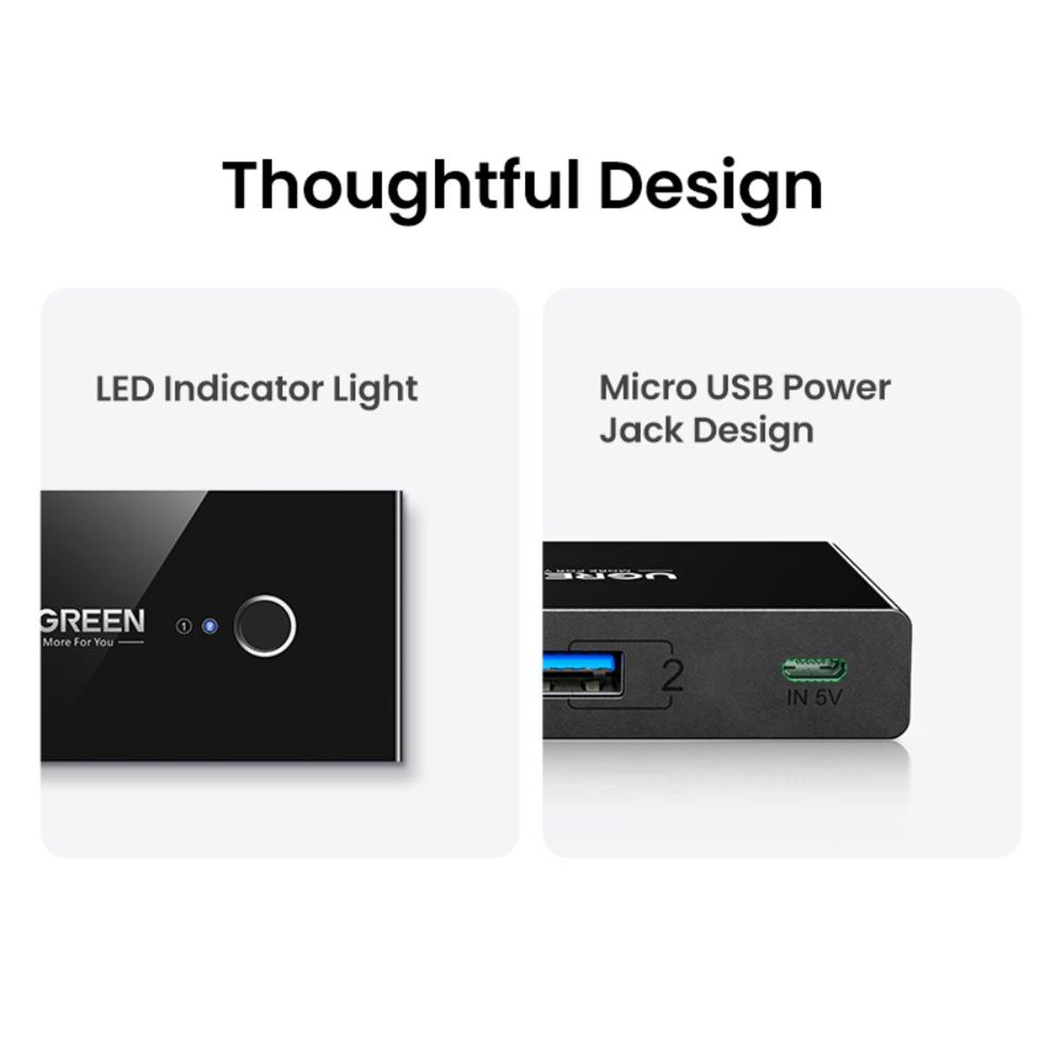 Switch Usb 3.0 2x4 Negro Ugreen image number 0.0