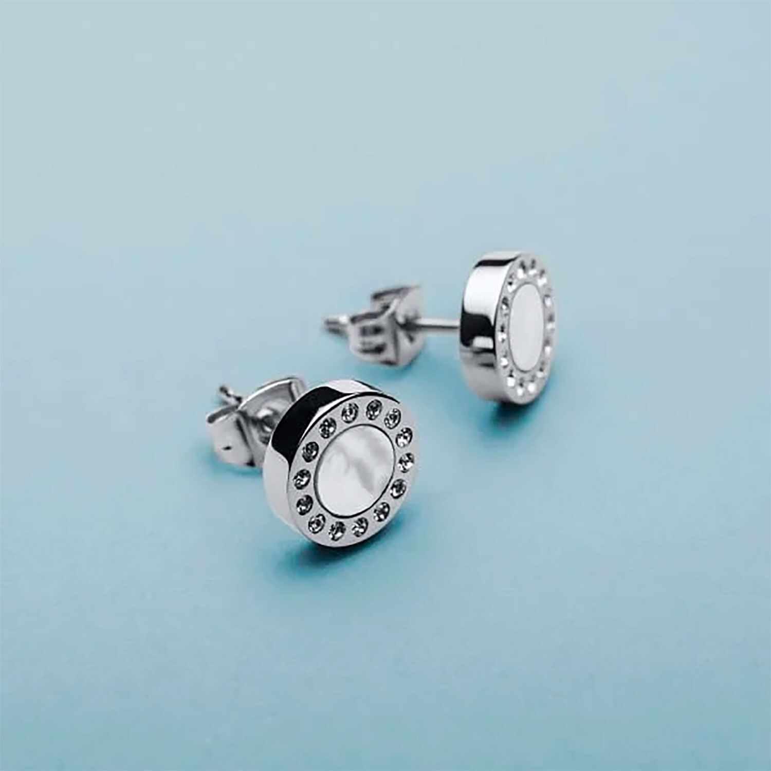 Aros Bering Blanco Mujer image number 1.0