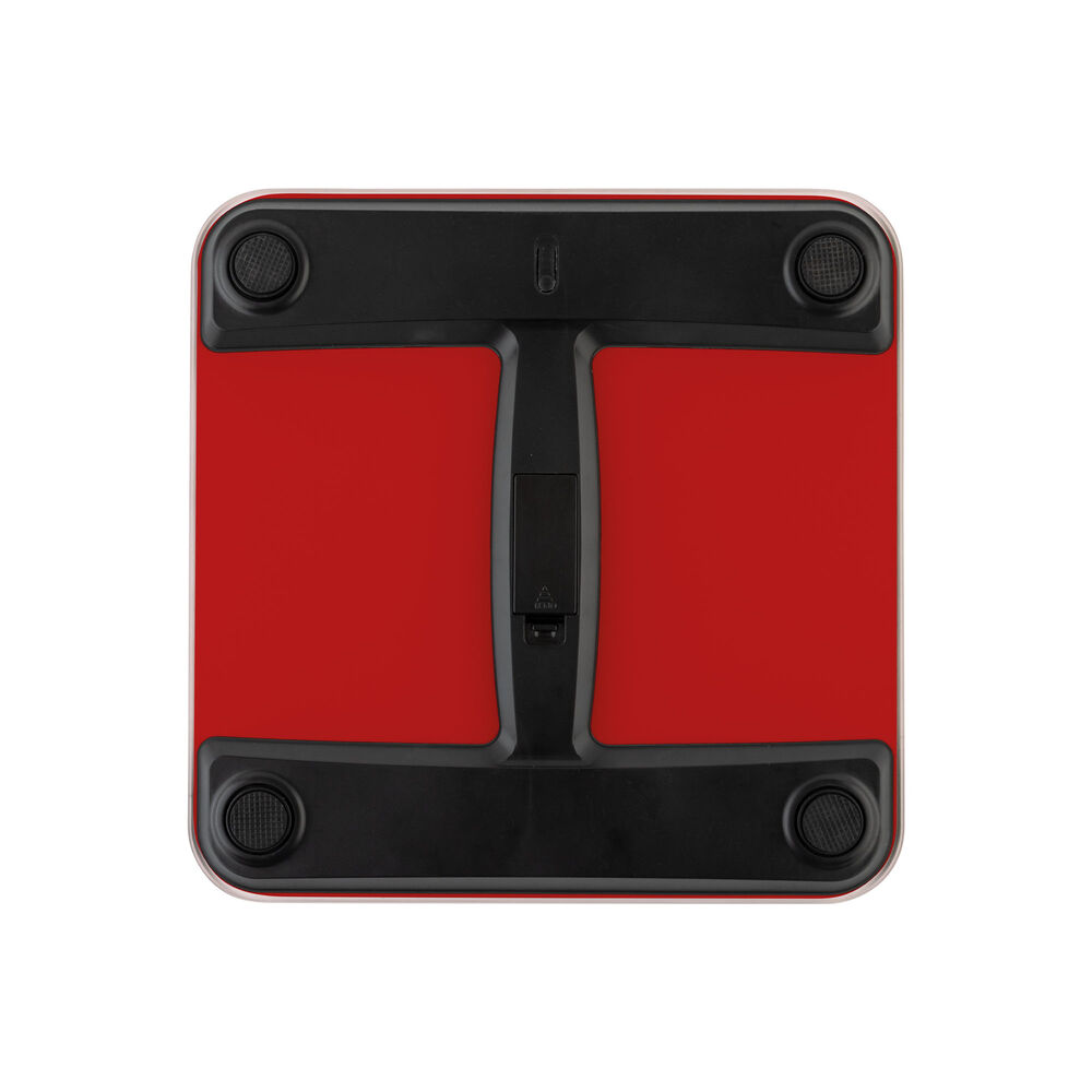 Moderna Pesa Ba&ntilde;o Electr&oacute;nica Vidrio Templado Roja Marca Jata image number 2.0