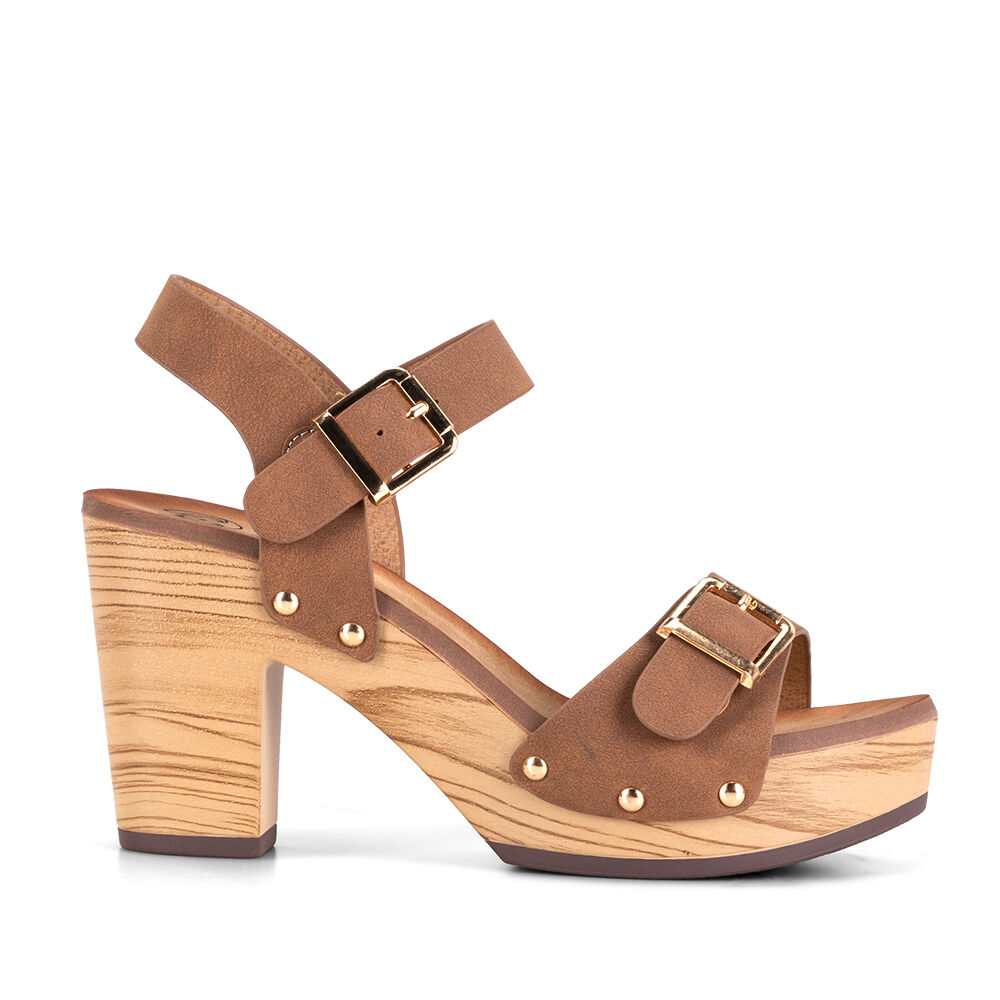 Sandalias Taco Casual Camel Mujer Weide Js58 image number 0.0
