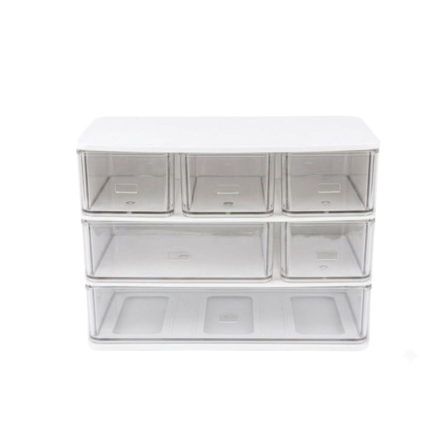 Organizador Escritorio Cajones Pl&aacute;stico Apilable Transparente image number 0.0
