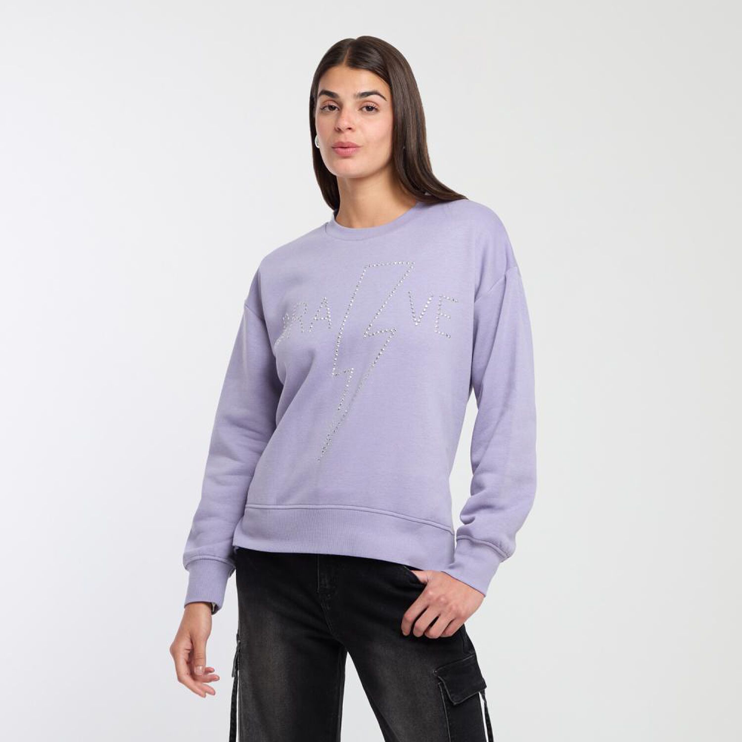 Poler&oacute;n Estampado Regular Cuello Redondo Mujer Rolly Go image number 0.0