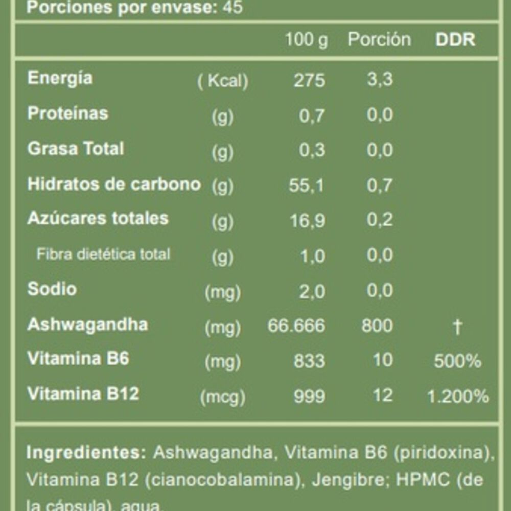 Ashwagandha African Root 90 C&aacute;psulas Fnl image number 2.0
