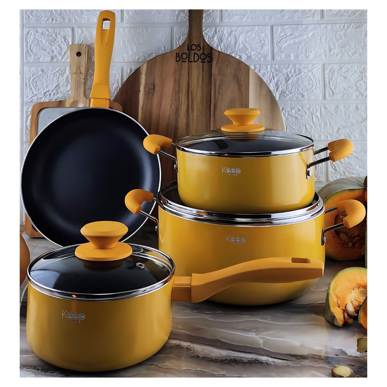 Bater&iacute;a De 7 Piezas Titanium Pro Pumpkin Keep Menaje Cocina image number 4.0