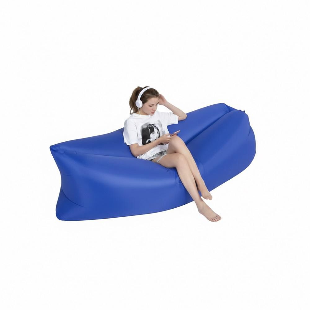 Sofá Sillón Inflable Tumbona Cojín Banano Camping Aire Playa image number 20.0