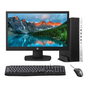 Kit Monitor + Pc Hp Prodesk 400 G4 Sff (i7-6ta 16gb 1tbb Ssd) + Teclado & Mouse Reacondicionado Grado A