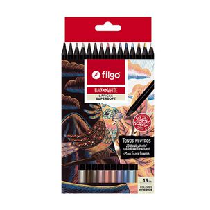 Lapices De Colores De Madera Estuche 15 Neutro