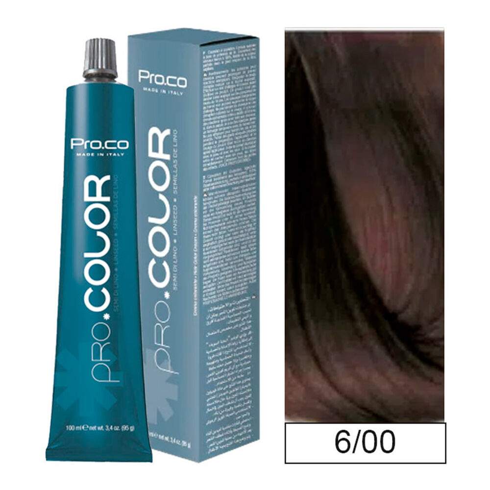 Pro.color - Tintura Permanente 6/00 Rubio Oscuro Intenso 100ml + Oxidante image number 0.0