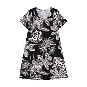 Vestido Full Print Manga Corta Cuello Redondo Mujer Lesage