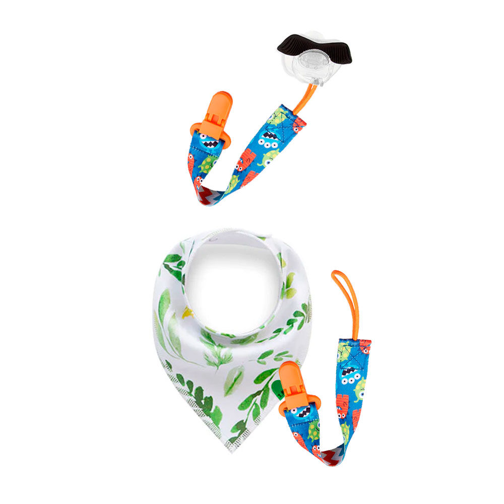 Porta Chupete De Cinta Clips De Tela Para Bebe Afirma Tete image number 2.0