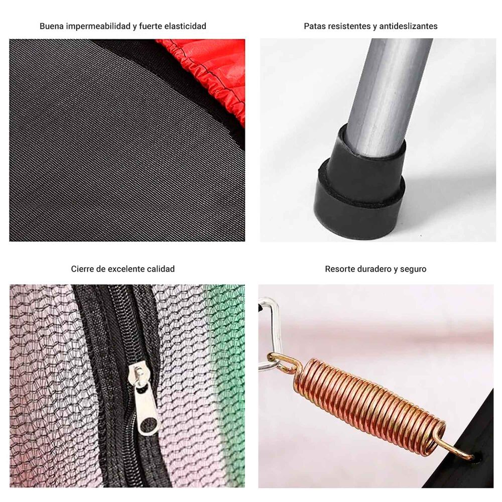 Cama El&aacute;stica Con Red De Seguridad Para Ni&ntilde;os 1,4 Mts Negro image number 1.0