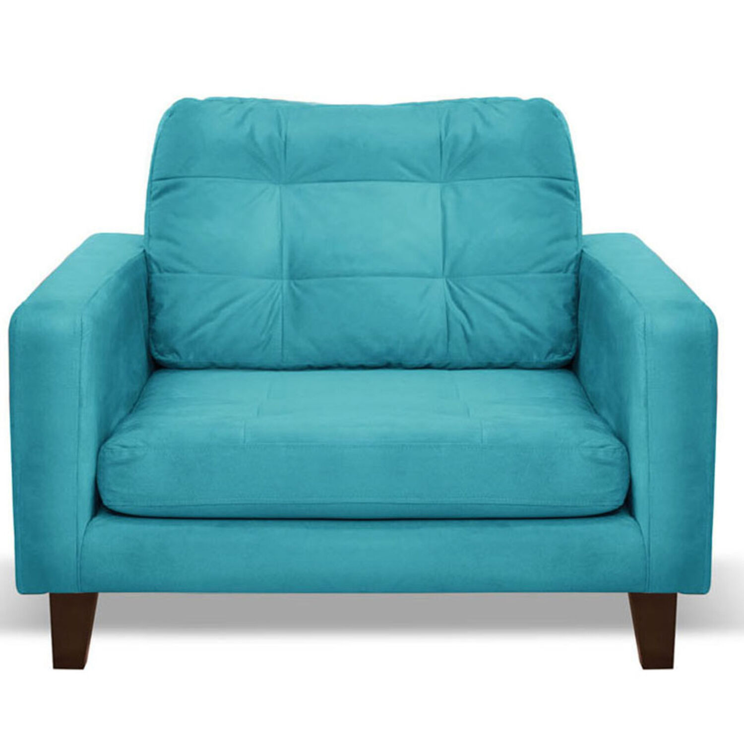 Sofa Napoles 1 Cuerpo Tela Velvet Turquesa image number 0.0