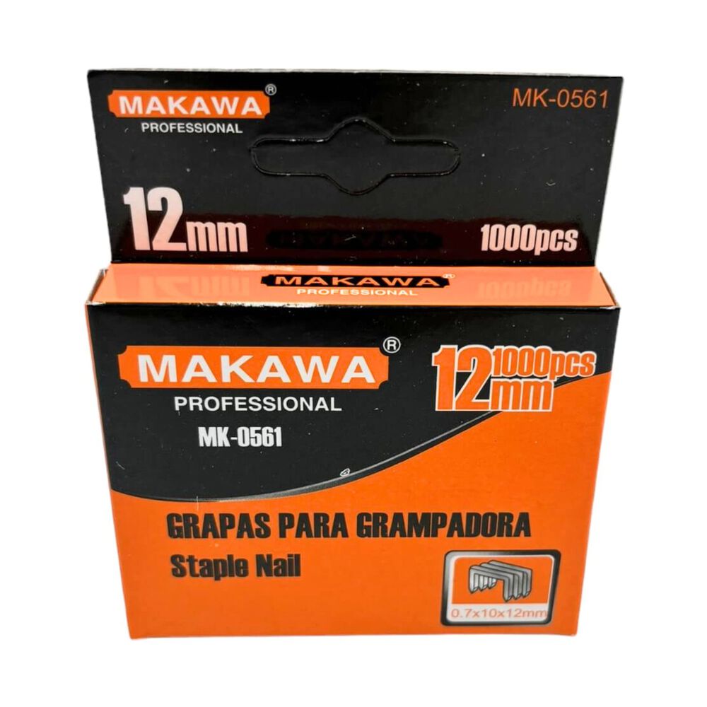 Caja 1000 Corchetes 12mm Grampas Acero Galvanizado Ferreteria image number 1.0