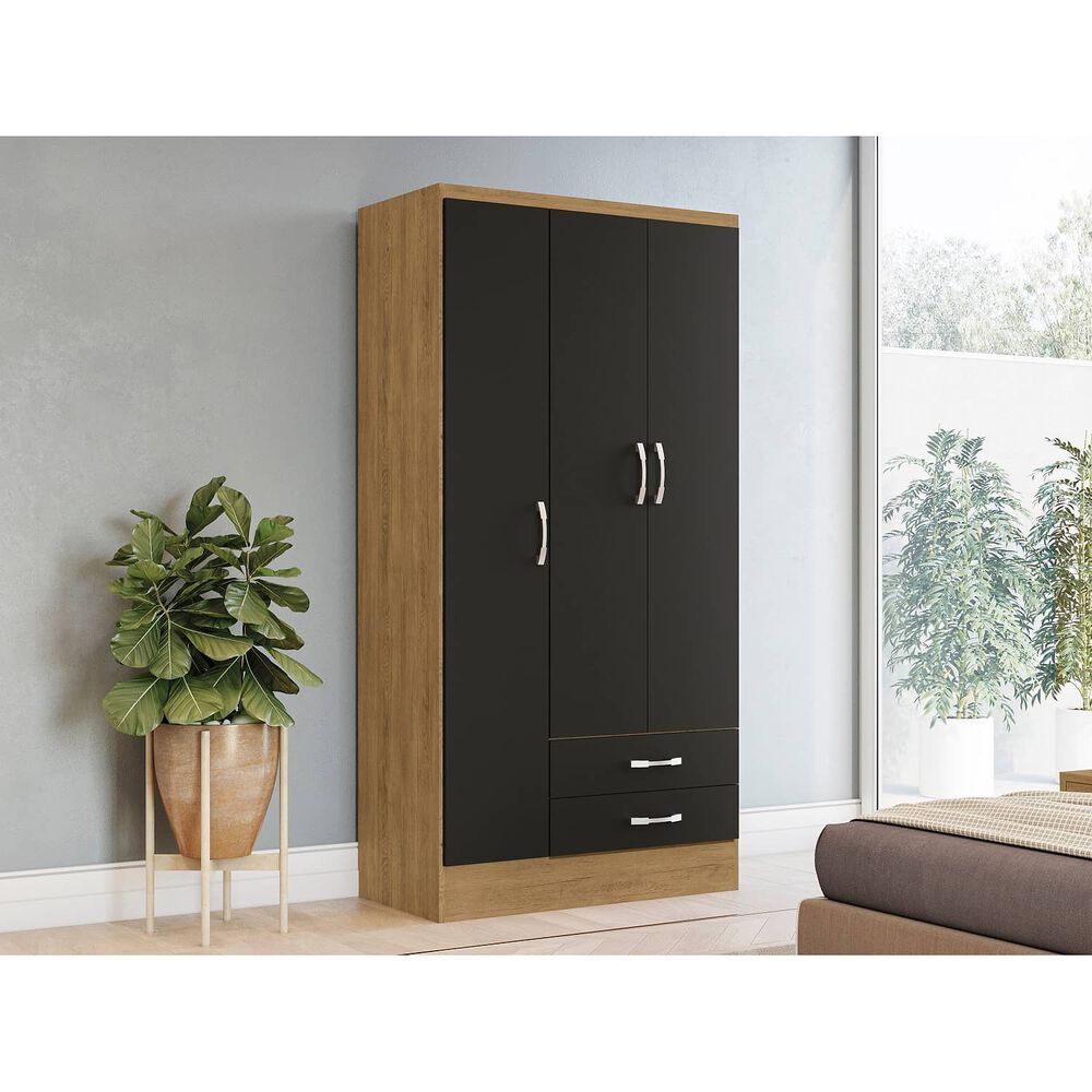 Closet Yardas Leticia Negro / Angel&iacute;n 3 Puertas 2 Cajones image number 4.0