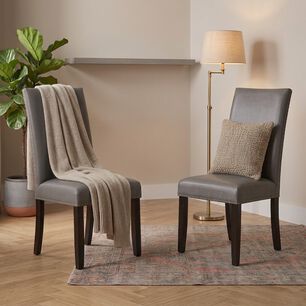 Sillas De Comedor Elegante Moon Gris Pack 2 Unidades