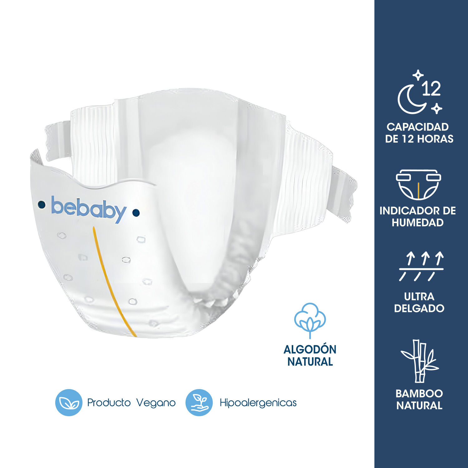 Pa&ntilde;ales Bebaby Premium By Bebesit G 72u Hipoalerg&eacute;nico image number 4.0