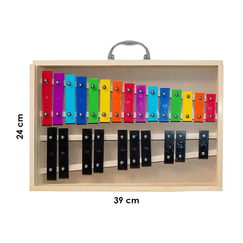Metal&oacute;fono Crom&aacute;tico 25 Tonos Color Caja Madera All25sc image number 0.0