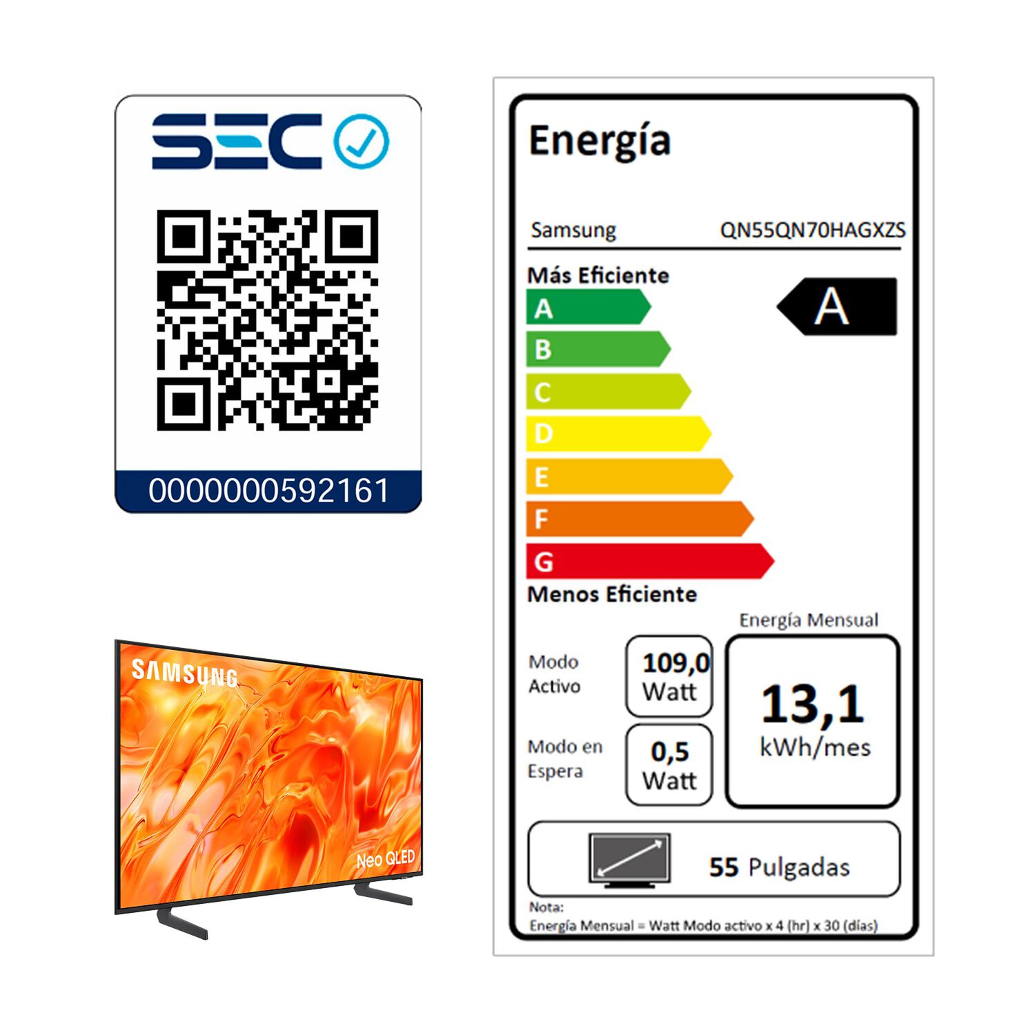 55 Neo Qled Qn70h 4k Samsung Vision Ai Smart Tv 2026 image number 9.0