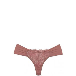 Colaless Lateral Drapeada Y Encaje Granate 2rios