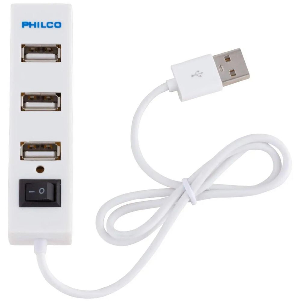 Mini Hub 2.0 4 Puertos Usb Con Encendedor Blanco image number 2.0