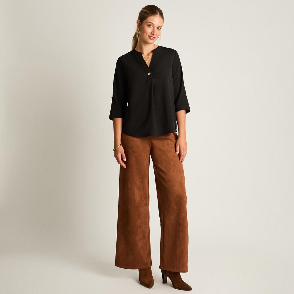 Blusa Manga 3/4 Cuello V Mujer Lorenzo Di Pontti image number 1.0