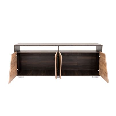Rack Tv 70" 4 Puertas Fm-010c Cafe Claro Y Caf&eacute; Oscuro