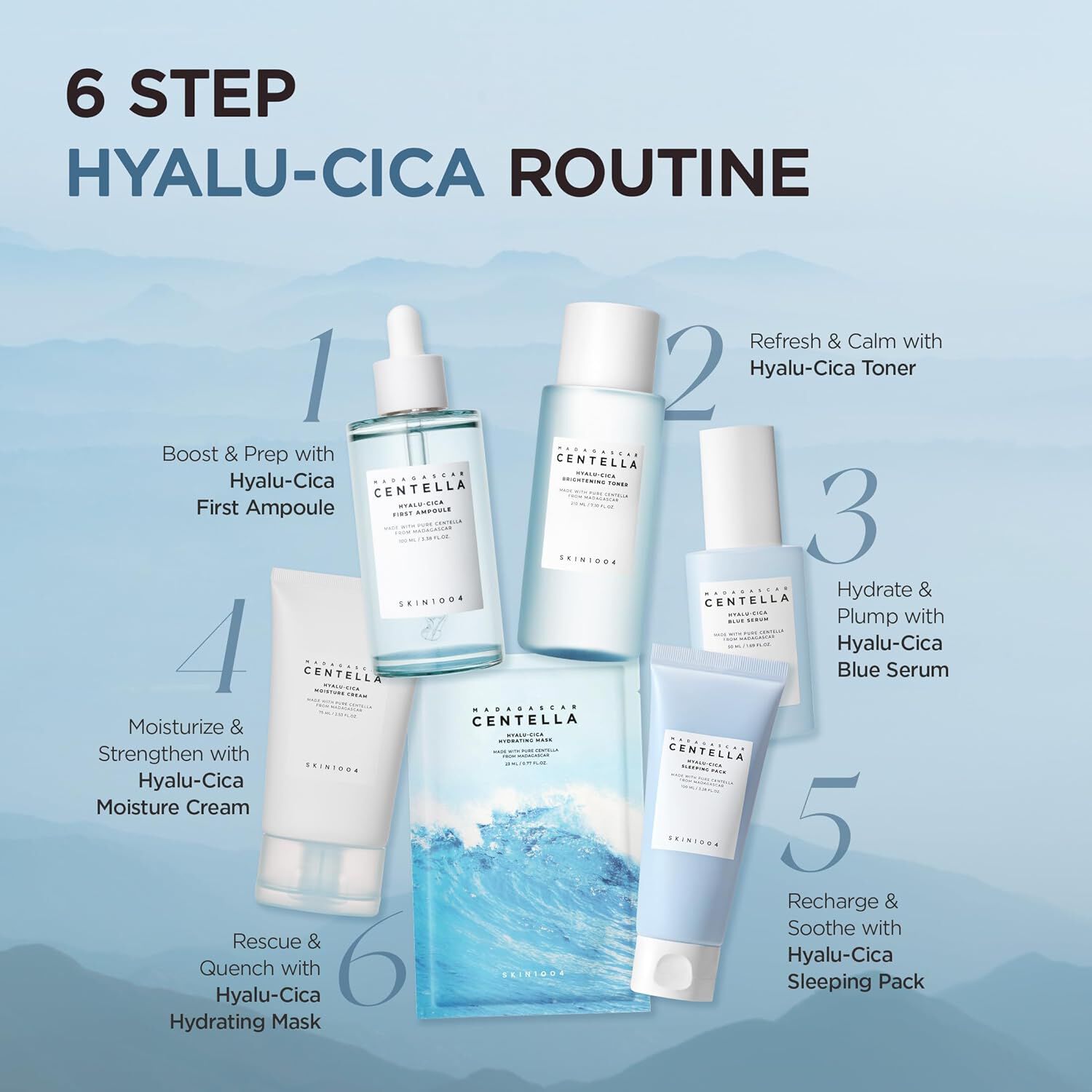 Madagascar Centella Hyalu-cica First Ampoule (skin1004) - 50ml Serum Hidratante Centella Asi&aacute;tica Y &Aacute;cido Hialur&oacute;nico image number 1.0