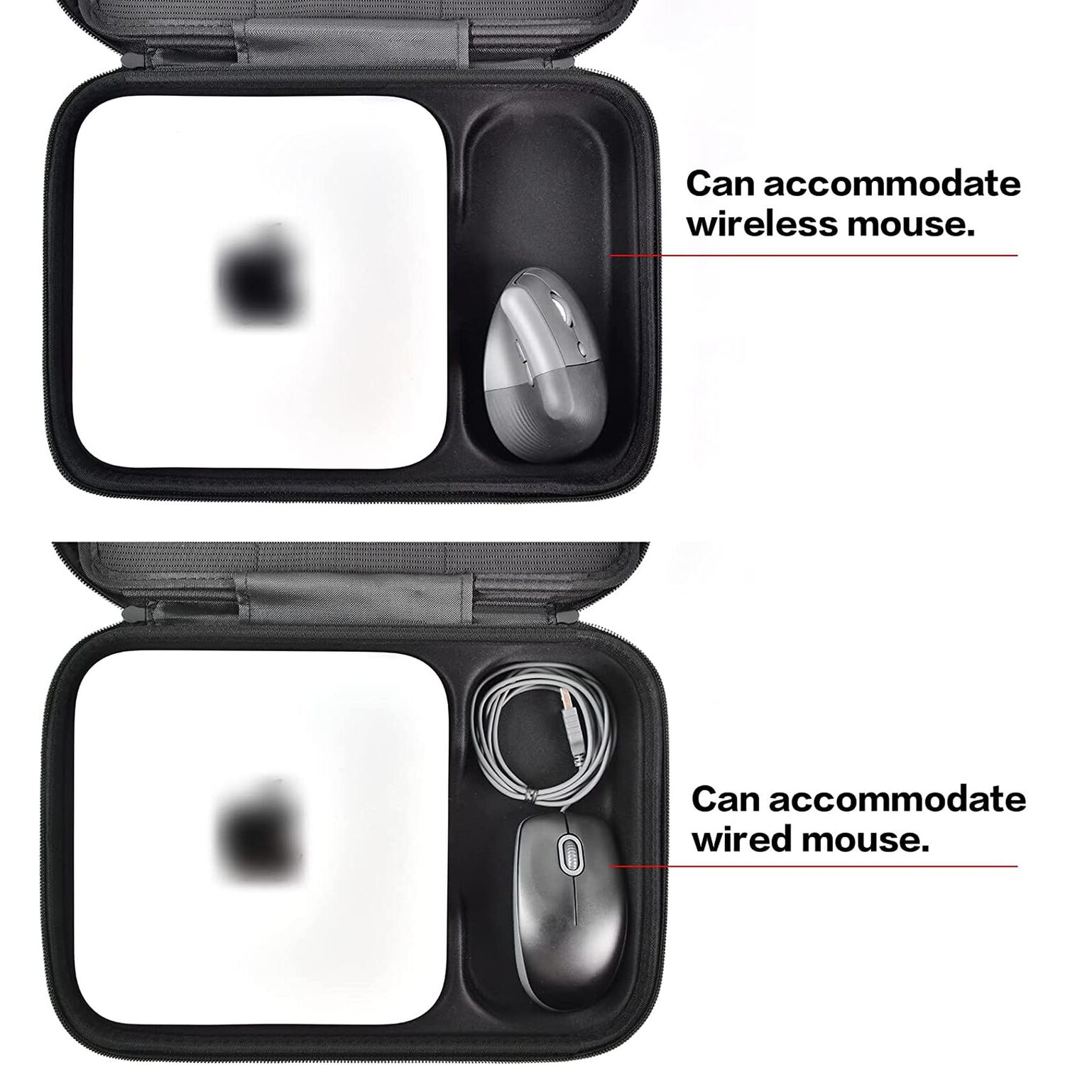 Funda Compatible Con Apple 2023 Mac Mini M2/mac Mini M1 Y Mac Mini, Organizador De Electr&oacute;nica Dura Para Accesorios - Negro image number 0.0