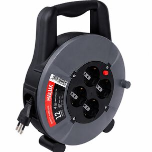 Carrete Alargador Halux 4 Tomas 12m 2200w Negro