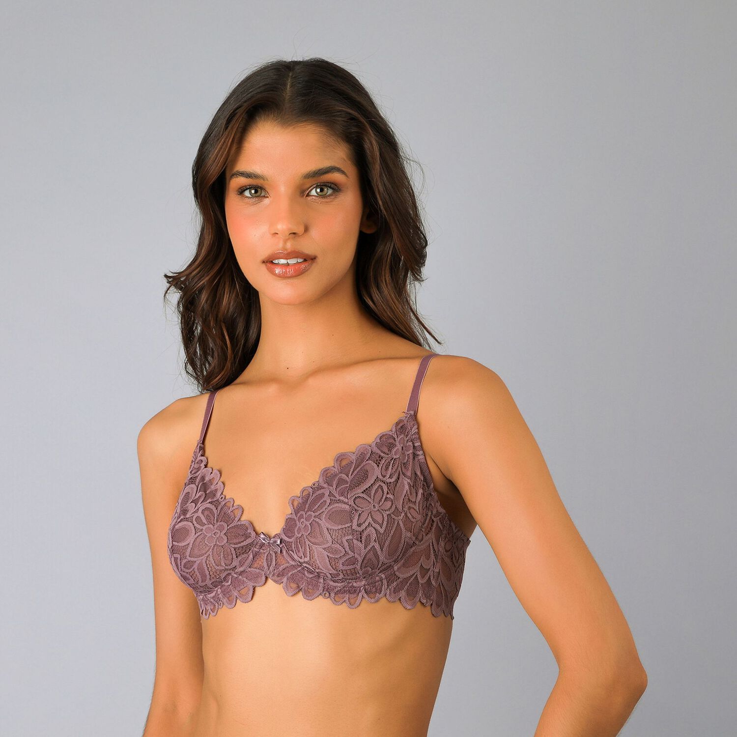 Sosten Natural Escotado Encaje Flor Flores Mujer 13503-272 image number 0.0