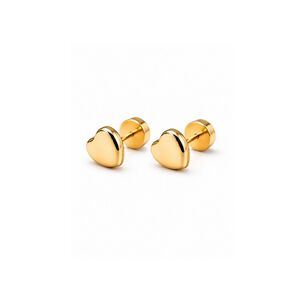 Aros Abridores Coraz&oacute;n 5x5mm Oro 14k Beb&eacute; Ni&ntilde;a Hipoalerg&eacute;nic Dorado