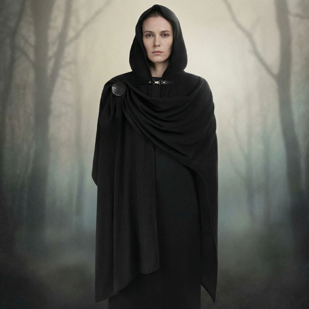 Disfraz Capa Con Capucha Medieval Con Broche Para Cosplay Halloween Y Teatro Unisex image number 4.0