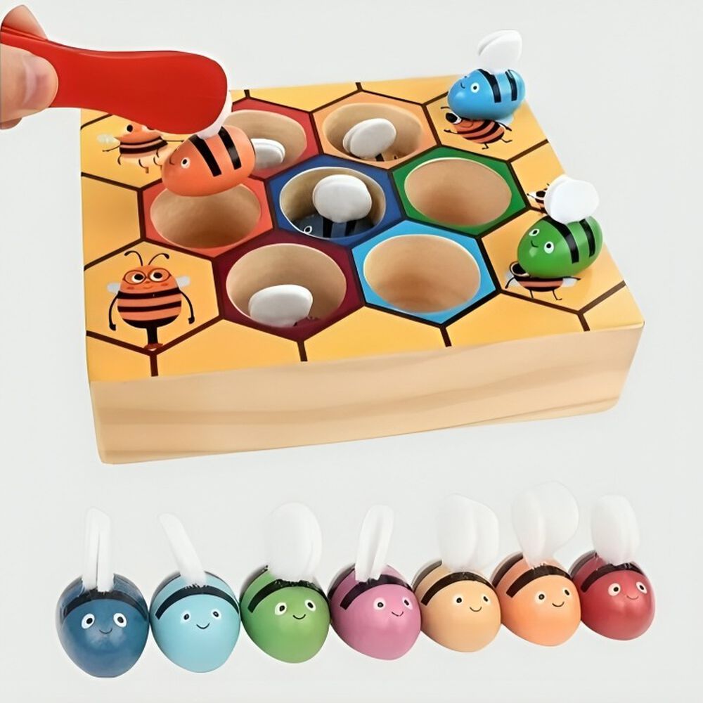 Juego De Abeja Juguete De Madera Montessori image number 2.0