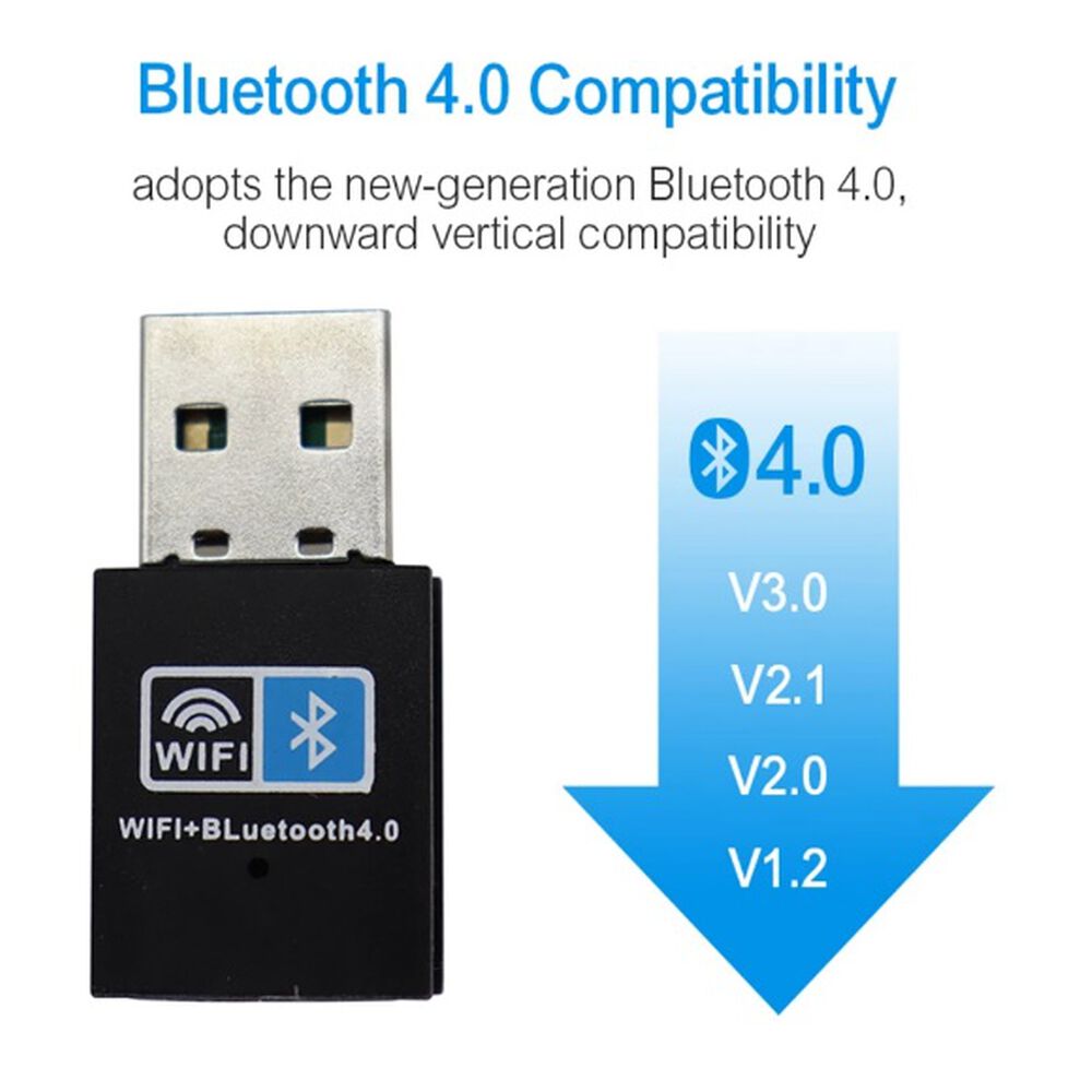 Adaptador Antena Wifi Y Bluetooth 600 Mbs Modem Para Pc O Notebook Tarjeta De Red Inalambrico Usb image number 1.0